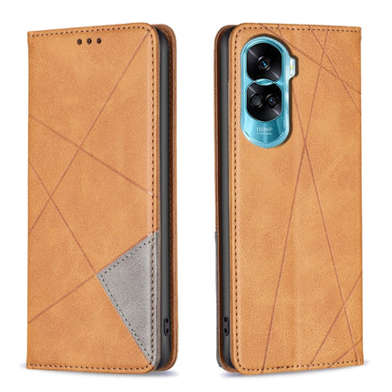 Rhombus Texture Magnetic Leather Phone Case, For Honor 100, For Honor X6a, For Honor 90 Lite/X50i, For Honor 90 Pro