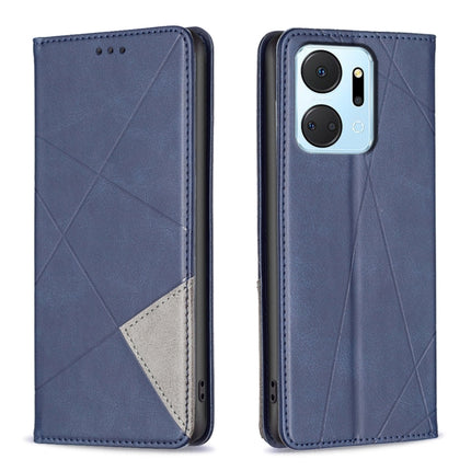 Rhombus Texture Magnetic Leather Phone Case, For Honor 90 5G, For Honor X7A