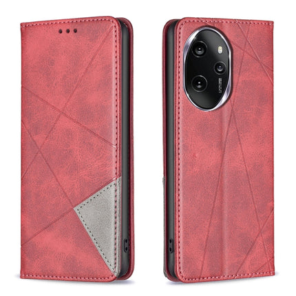 Rhombus Texture Magnetic Leather Phone Case, For Honor X8b, For Honor X9b/Magic6 Lite 5G, For Honor X7b, For Honor 100 Pro