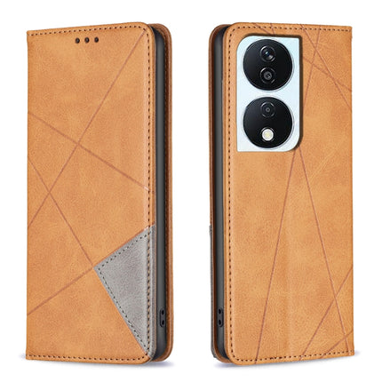 Rhombus Texture Magnetic Leather Phone Case, For Honor X8b, For Honor X9b/Magic6 Lite 5G, For Honor X7b, For Honor 100 Pro