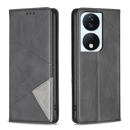Rhombus Texture Magnetic Leather Phone Case, For Honor X8b, For Honor X9b/Magic6 Lite 5G, For Honor X7b, For Honor 100 Pro
