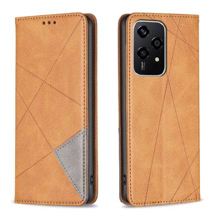 Rhombus Texture Magnetic Leather Phone Case, For Honor X8c 4G, For Honor X9c 5G Global, For Honor X6b, For Honor 200 Lite Global