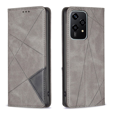 Rhombus Texture Magnetic Leather Phone Case, For Honor X8c 4G, For Honor X9c 5G Global, For Honor X6b, For Honor 200 Lite Global