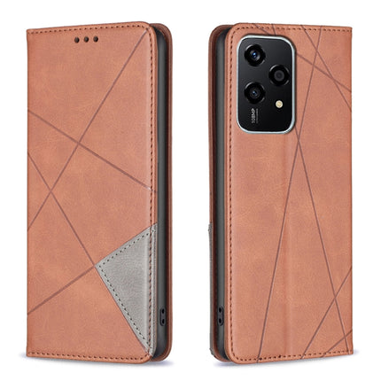 Rhombus Texture Magnetic Leather Phone Case, For Honor X8c 4G, For Honor X9c 5G Global, For Honor X6b, For Honor 200 Lite Global