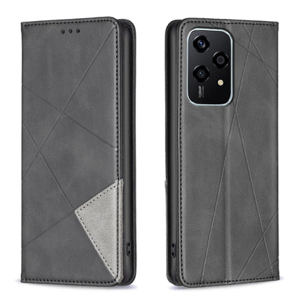 Rhombus Texture Magnetic Leather Phone Case, For Honor X8c 4G, For Honor X9c 5G Global, For Honor X6b, For Honor 200 Lite Global