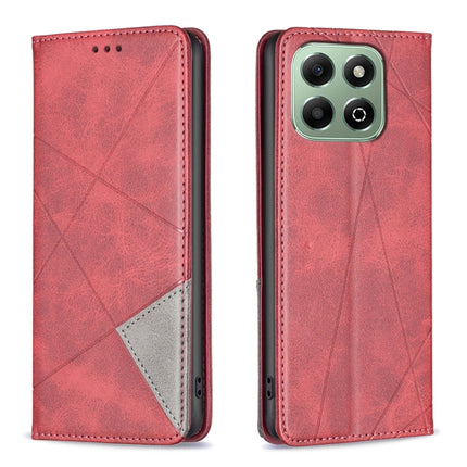 Rhombus Texture Magnetic Leather Phone Case, For Honor X8c 4G, For Honor X9c 5G Global, For Honor X6b, For Honor 200 Lite Global