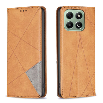 Rhombus Texture Magnetic Leather Phone Case, For Honor X8c 4G, For Honor X9c 5G Global, For Honor X6b, For Honor 200 Lite Global