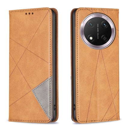 Rhombus Texture Magnetic Leather Phone Case, For Honor X8c 4G, For Honor X9c 5G Global, For Honor X6b, For Honor 200 Lite Global