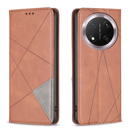 Rhombus Texture Magnetic Leather Phone Case, For Honor X8c 4G, For Honor X9c 5G Global, For Honor X6b, For Honor 200 Lite Global