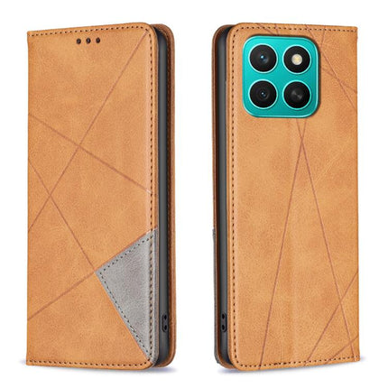 Rhombus Texture Magnetic Leather Phone Case, For Honor X8c 4G, For Honor X9c 5G Global, For Honor X6b, For Honor 200 Lite Global