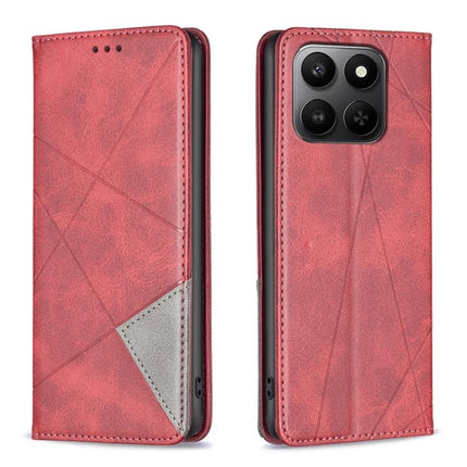 Rhombus Texture Magnetic Leather Phone Case, For Honor X5c 4G / X5c Plus, For Honor X9d 5G / X70 5G, For Honor X7d 5G, For Honor 400 Lite Global