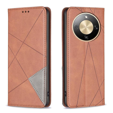 Rhombus Texture Magnetic Leather Phone Case, For Honor X5c 4G / X5c Plus, For Honor X9d 5G / X70 5G, For Honor X7d 5G, For Honor 400 Lite Global