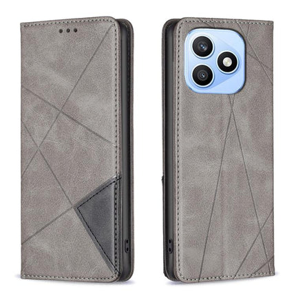 Rhombus Texture Magnetic Leather Phone Case, For Honor 600 Global, For Honor 600 Lite Global, For Honor X6d 5G, For Honor X8d 4G