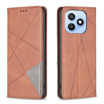 Rhombus Texture Magnetic Leather Phone Case, For Honor 600 Global, For Honor 600 Lite Global, For Honor X6d 5G, For Honor X8d 4G