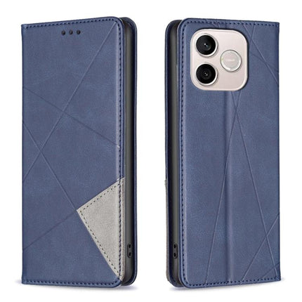 Rhombus Texture Magnetic Leather Phone Case, For Honor 600 Global, For Honor 600 Lite Global, For Honor X6d 5G, For Honor X8d 4G