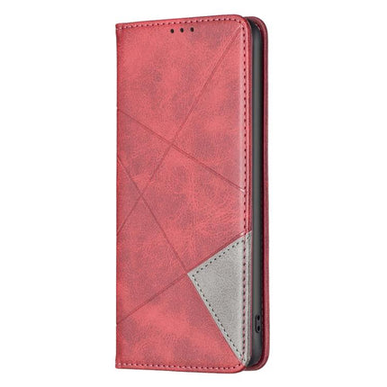 Rhombus Texture Magnetic Leather Phone Case, For Honor 600 Global, For Honor 600 Lite Global, For Honor X6d 5G, For Honor X8d 4G