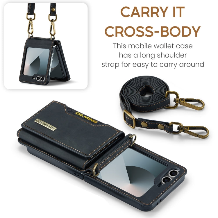 DG.MING M2 Series Card Bag Magnetic Leather Phone Case, For Samsung Galaxy Z Flip6, For Samsung Galaxy Z Flip5 5G, For Samsung Galaxy Z Flip4 5G, For Samsung Galaxy Z Flip3 5G