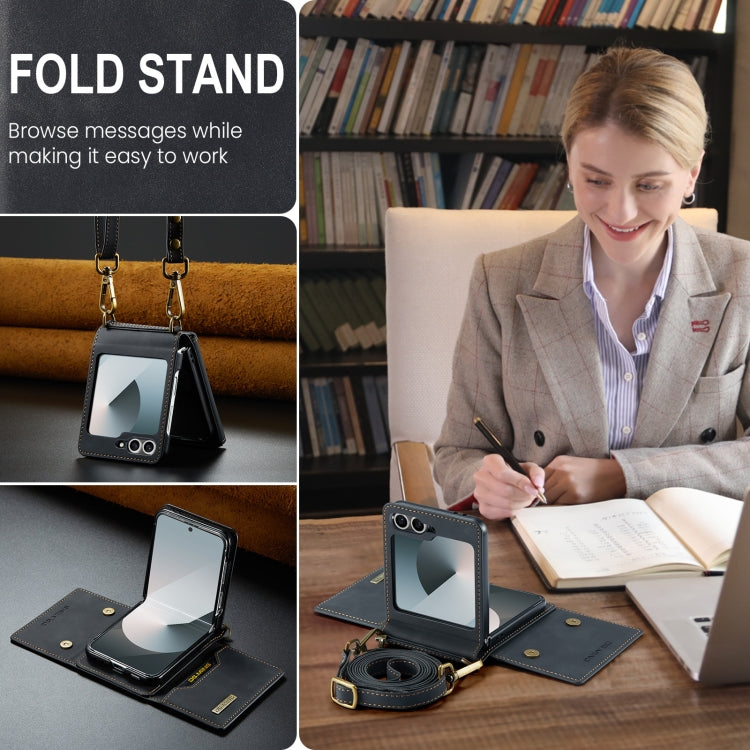 DG.MING M2 Series Card Bag Magnetic Leather Phone Case, For Samsung Galaxy Z Flip6, For Samsung Galaxy Z Flip5 5G, For Samsung Galaxy Z Flip4 5G, For Samsung Galaxy Z Flip3 5G