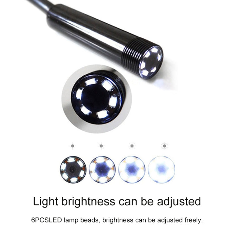 Cámara de inspección con tubo de serpiente y endoscopio micro USB AN97 a prueba de agua para piezas de teléfonos móviles Android con función OTG, con 6 LED, 5,5 mm, 8 mm