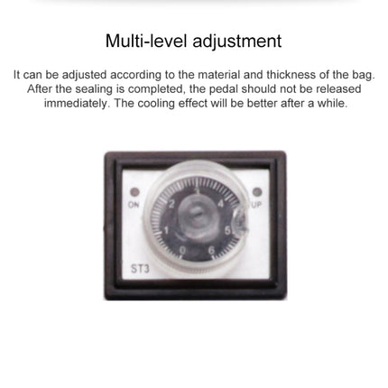 Pedal Type Sealing Machine Heat Shrinkable Film Cutting Machine Plastic Bag Sealer, EU Plug