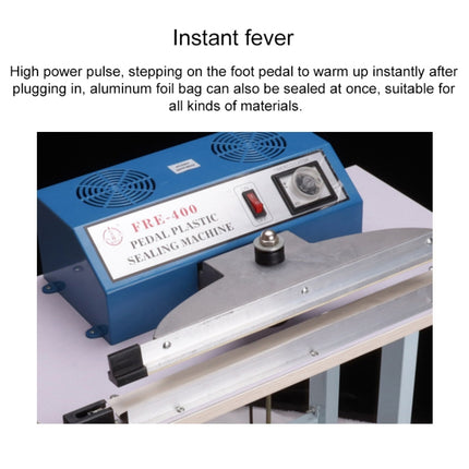 Pedal Type Sealing Machine Heat Shrinkable Film Cutting Machine Plastic Bag Sealer, EU Plug