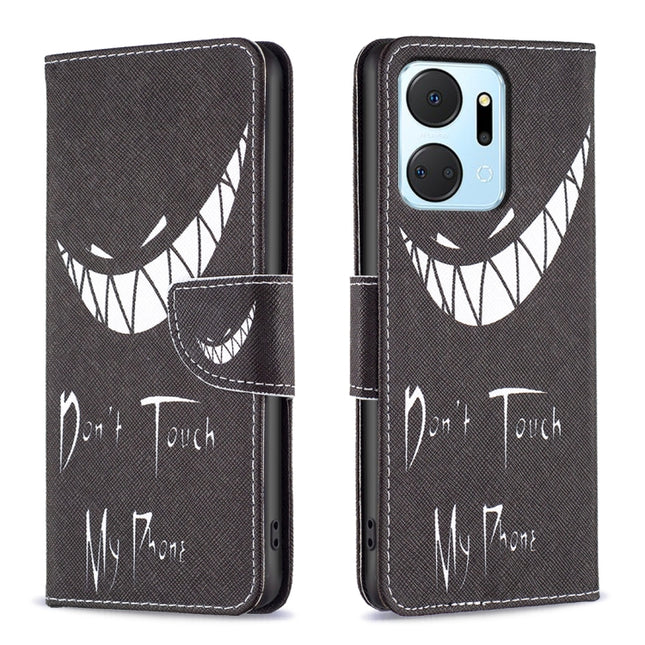 Colored Drawing Pattern Leather Phone Case, For Honor X7a