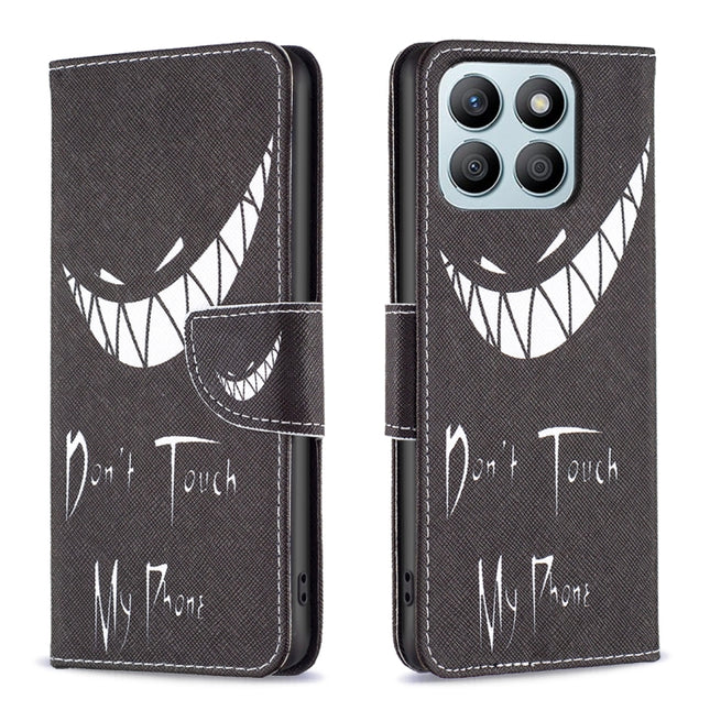 Colored Drawing Pattern Leather Phone Case, For Honor X8b, For Honor 100, For Honor 90 Pro