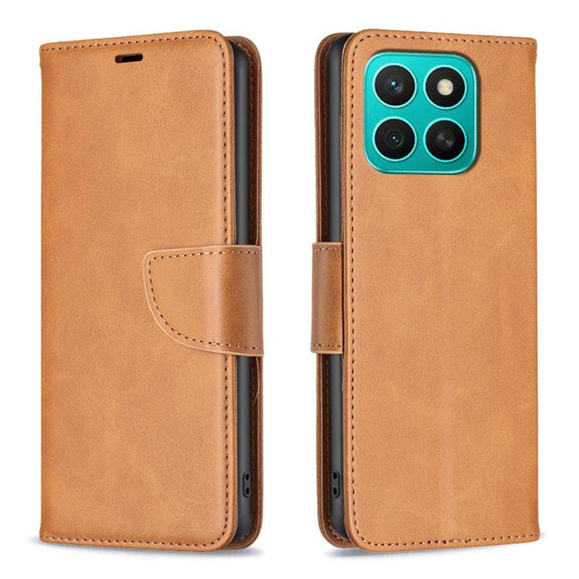 Lambskin Texture Pure Color Flip Leather Phone Case, For Honor X8c 4G, For Honor X9c 5G Global, For Honor X6b, For Honor 200 Lite Global