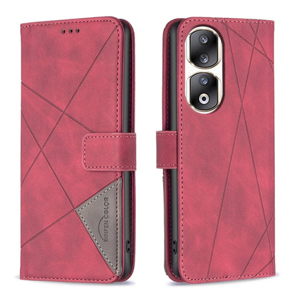 Magnetic Buckle Rhombus Texture Leather Phone Case, For Honor 100, For Honor X6a, For Honor 90 Lite/X50i, For Honor 90 Pro