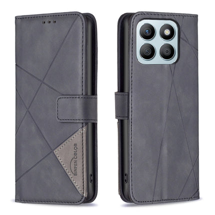 Magnetic Buckle Rhombus Texture Leather Phone Case, For Honor X8b, For Honor X9b/Magic6 Lite 5G, For Honor X7b, For Honor 100 Pro