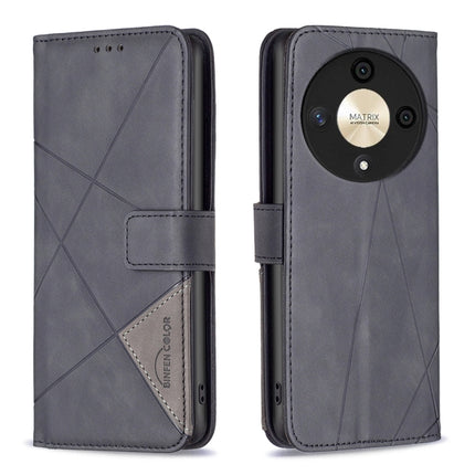 Magnetic Buckle Rhombus Texture Leather Phone Case, For Honor X8b, For Honor X9b/Magic6 Lite 5G, For Honor X7b, For Honor 100 Pro