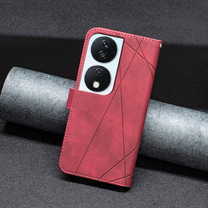 Magnetic Buckle Rhombus Texture Leather Phone Case, For Honor X7b, For Honor 100 Pro, For Honor 100, For Honor X6a
