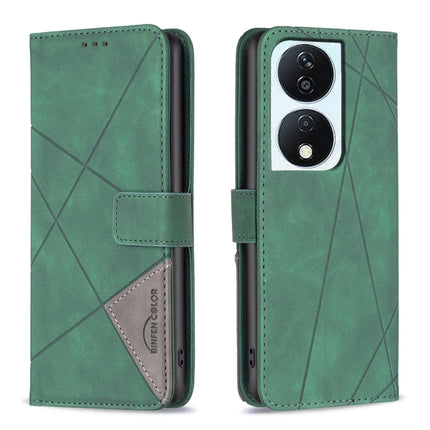 Magnetic Buckle Rhombus Texture Leather Phone Case, For Honor X8b, For Honor X9b/Magic6 Lite 5G, For Honor X7b, For Honor 100 Pro