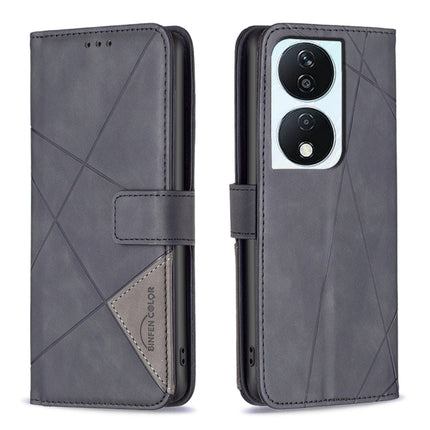 Magnetic Buckle Rhombus Texture Leather Phone Case, For Honor X8b, For Honor X9b/Magic6 Lite 5G, For Honor X7b, For Honor 100 Pro
