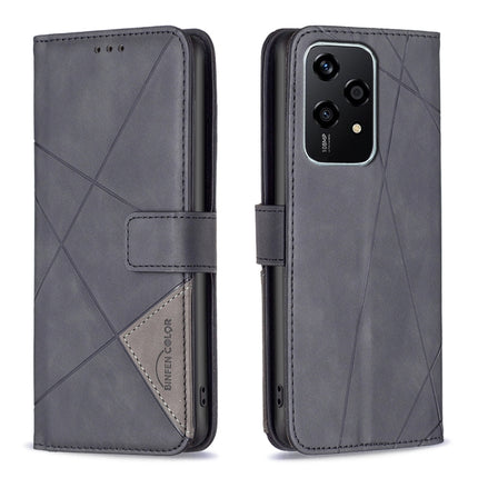 Magnetic Buckle Rhombus Texture Leather Phone Case, For Honor X6b, For Honor 200, For Honor 200 Pro, For Honor 200 Lite Global