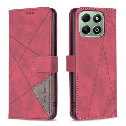 Magnetic Buckle Rhombus Texture Leather Phone Case, For Honor X6b, For Honor 200, For Honor 200 Pro, For Honor 200 Lite Global