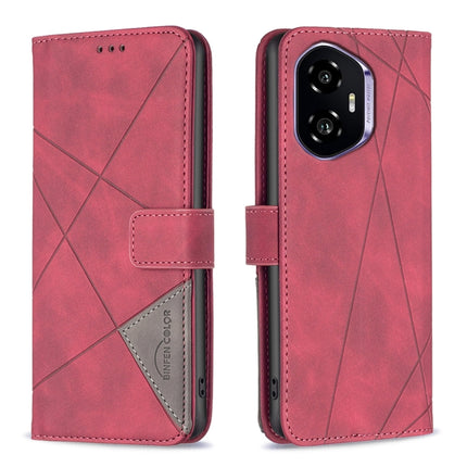 Magnetic Buckle Rhombus Texture Leather Phone Case, For Honor 300, For Honor X9c 5G Global, For Honor X5b, For Honor 200 Smart / X7C