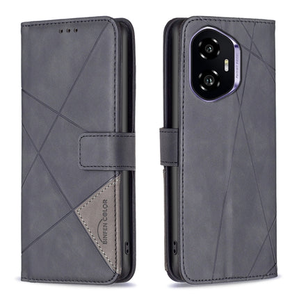 Magnetic Buckle Rhombus Texture Leather Phone Case, For Honor 300, For Honor X9c 5G Global, For Honor X5b, For Honor 200 Smart / X7C