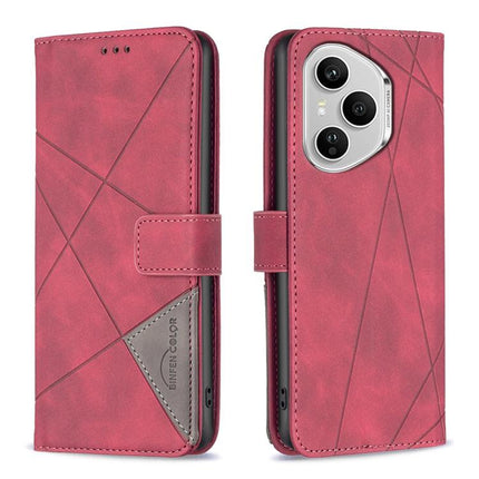 Magnetic Buckle Rhombus Texture Leather Phone Case, For Honor X5c 4G / X5c Plus, For Honor X9d 5G / X70 5G, For Honor X7d 5G, For Honor 400 Pro Global 160.8mm