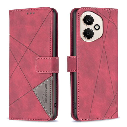 Magnetic Buckle Rhombus Texture Leather Phone Case, For Honor 400 Lite Global, For Honor 400 Global 156.5mm, For Honor X8c 4G, For Honor 300 Pro / 300 Ultra