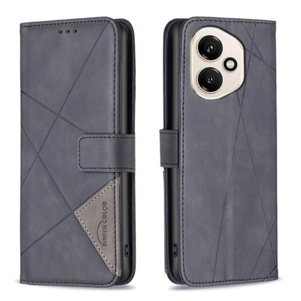 Magnetic Buckle Rhombus Texture Leather Phone Case, For Honor 400 Lite Global, For Honor 400 Global 156.5mm, For Honor X8c 4G, For Honor 300 Pro / 300 Ultra