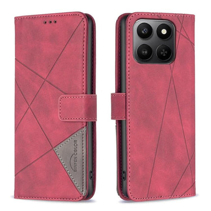 Magnetic Buckle Rhombus Texture Leather Phone Case, For Honor X5c 4G / X5c Plus, For Honor X9d 5G / X70 5G, For Honor X7d 5G, For Honor 400 Pro Global 160.8mm