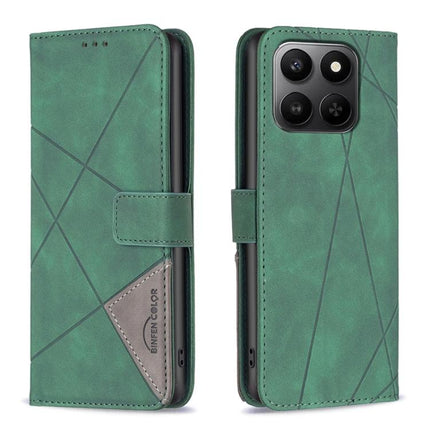 Magnetic Buckle Rhombus Texture Leather Phone Case, For Honor X5c 4G / X5c Plus, For Honor X9d 5G / X70 5G, For Honor X7d 5G, For Honor 400 Pro Global 160.8mm