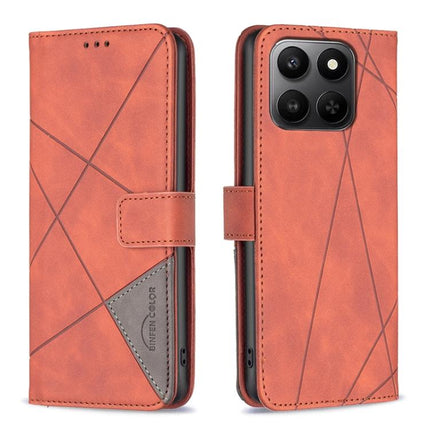 Magnetic Buckle Rhombus Texture Leather Phone Case, For Honor X5c 4G / X5c Plus, For Honor X9d 5G / X70 5G, For Honor X7d 5G, For Honor 400 Pro Global 160.8mm