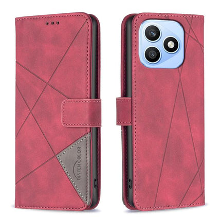 Magnetic Buckle Rhombus Texture Leather Phone Case, For Honor 600 Global, For Honor 600 Lite Global, For Honor X6d 5G, For Honor X8d 4G