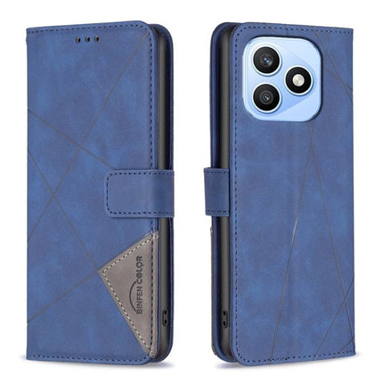 Magnetic Buckle Rhombus Texture Leather Phone Case, For Honor 600 Global, For Honor 600 Lite Global, For Honor X6d 5G, For Honor X8d 4G