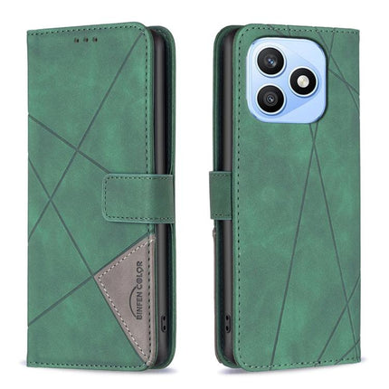 Magnetic Buckle Rhombus Texture Leather Phone Case, For Honor 600 Global, For Honor 600 Lite Global, For Honor X6d 5G, For Honor X8d 4G