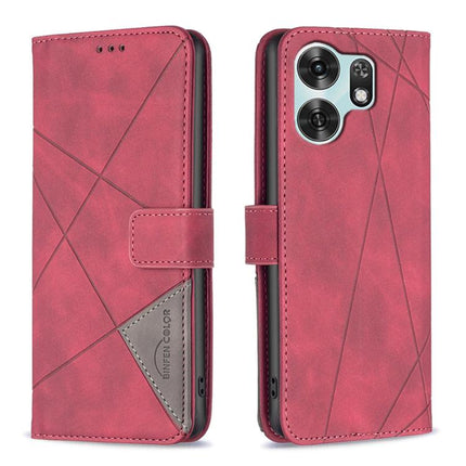 Magnetic Buckle Rhombus Texture Leather Phone Case, For Honor 600 Global, For Honor 600 Lite Global, For Honor X6d 5G, For Honor X8d 4G