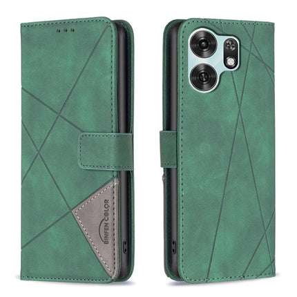 Magnetic Buckle Rhombus Texture Leather Phone Case, For Honor 600 Global, For Honor 600 Lite Global, For Honor X6d 5G, For Honor X8d 4G