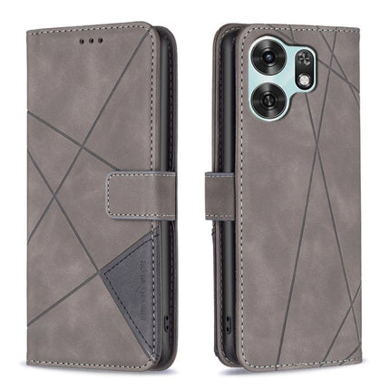 Magnetic Buckle Rhombus Texture Leather Phone Case, For Honor 600 Global, For Honor 600 Lite Global, For Honor X6d 5G, For Honor X8d 4G